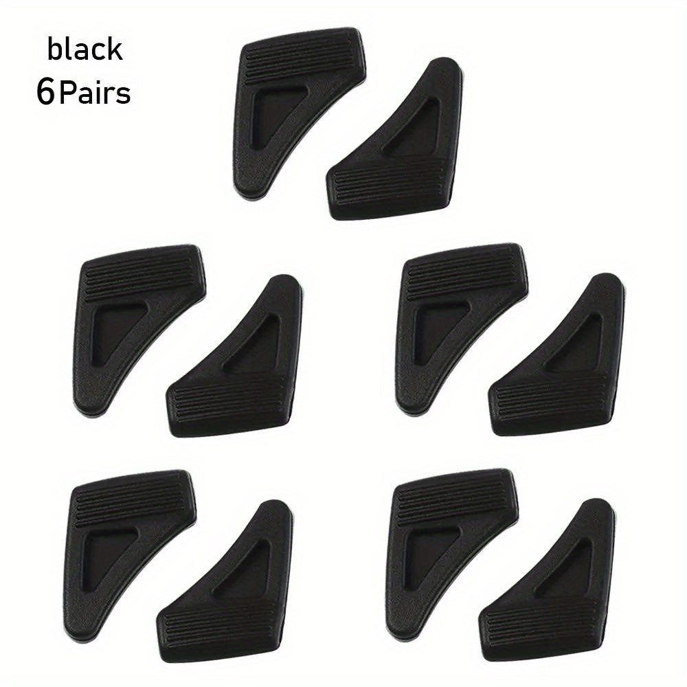 TEMU 12pcs Adaptateurs de lunettes en silicone antidérapant, crochet triangulaire pour oreilles, support anti-chute, crochet de jambe de monture de
