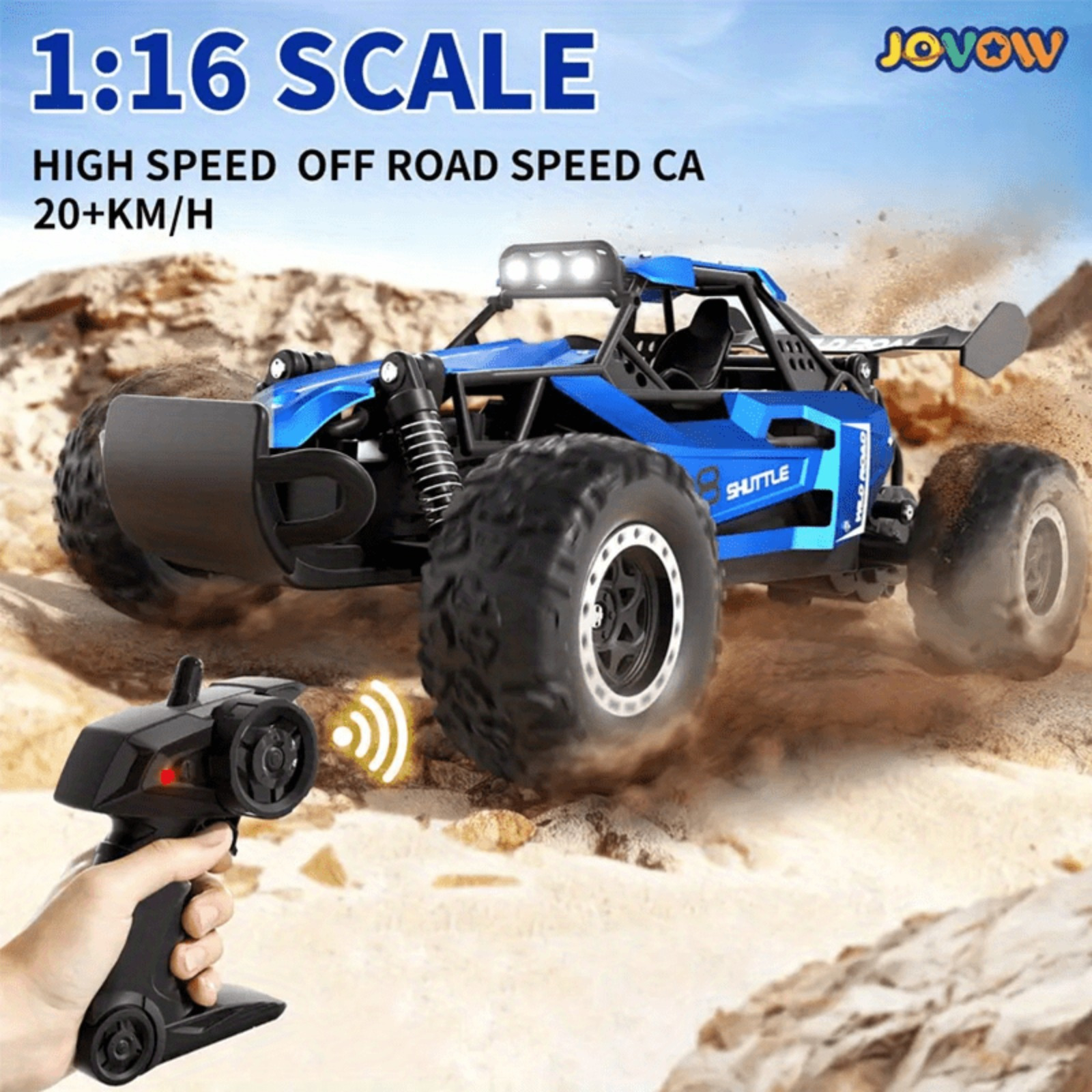 

1:16 Scale Remote -road Vehicle, 20 Km/ Car, Alloy , Carry Charger And Battery, Shock Absorption, Anti-collision, - For Birthday, Halloween, Christmas Gifts, In Blue/ Orange/ Black