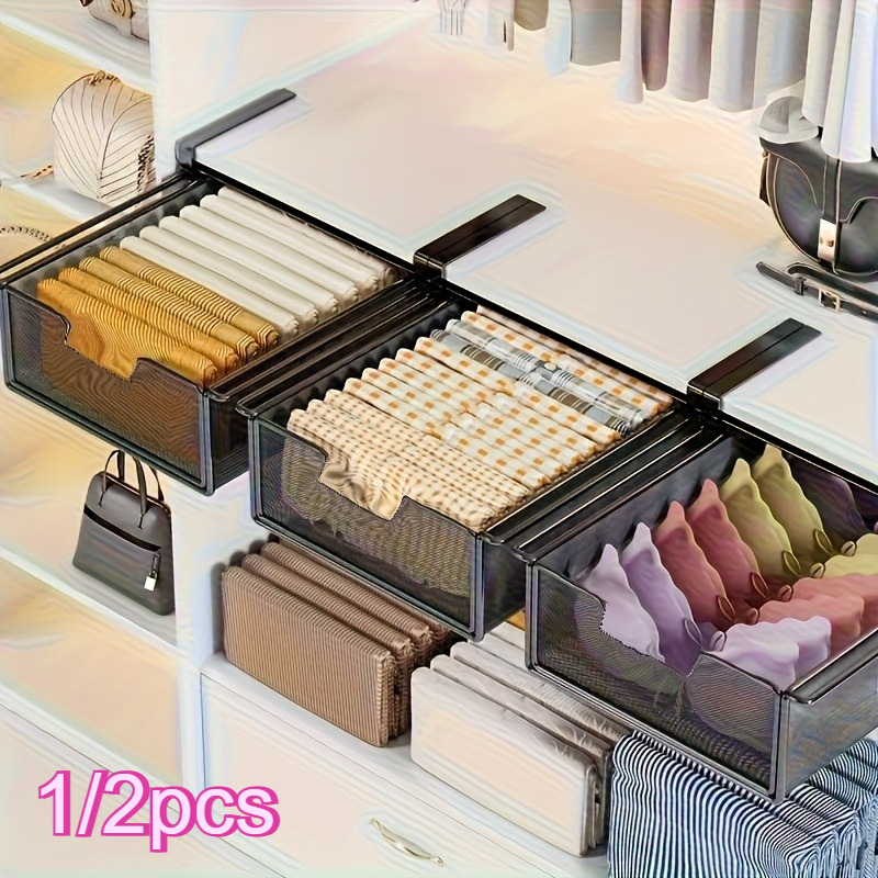 Portable Under-Table Hanging Storage Basket with Pull-Out Drawer