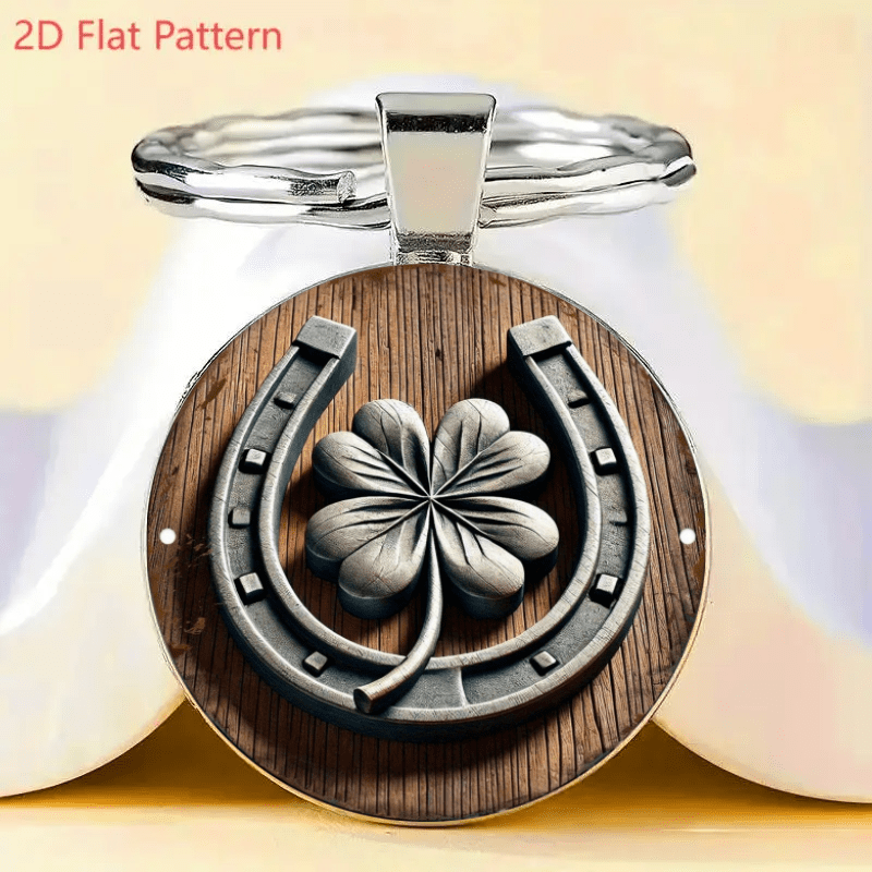 Sentiment Keychain: Horseshoe 2d Image Alloy Keychain Keyring Car Parts Keychain Give Cost-effective Gifts To Father's Day Birthday Halloween Christmas Party Holiday Gifts