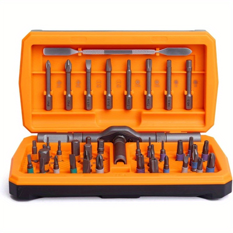 magnetic ratchet screwdriver set with soft shaft - ideal for furniture assembly & electrical maintenance,   10 interchangeable bits, durable metal construction, no power required, screwdriver set|magnetic screwdriver|durable construction, screwdriver set for home   Product details 1