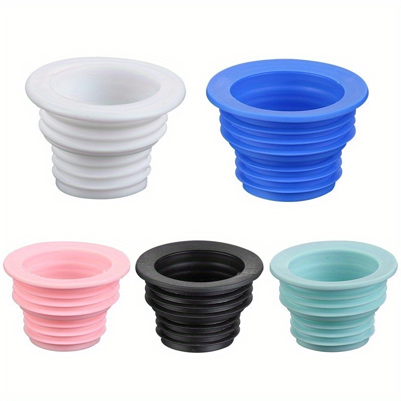 TEMU 5 Sets Of Drainage Pipe Sealing Rings - Anti Backflow, Anti Odor, Anti Insect Drainage Plug And Floor Drain Sealing Rings, Suitable For Drainage