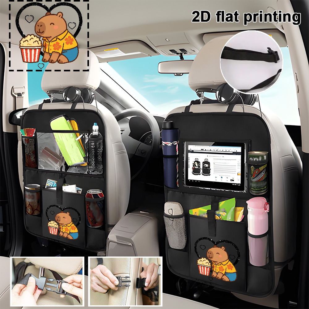 TEMU 1pc Capybara Capybara Car & Protector - Vehicles, Multi-functional Hanging Storage Box With Capybara-shaped Design (no Text/brands), Rear Seat