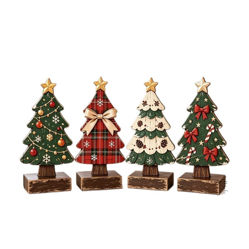 TEMU Christmas Tree-shaped Ornaments, Suitable For Christmas Home Decoration Items, Room, Dining Table, Etc. Are Suitable For Decoration At Holiday