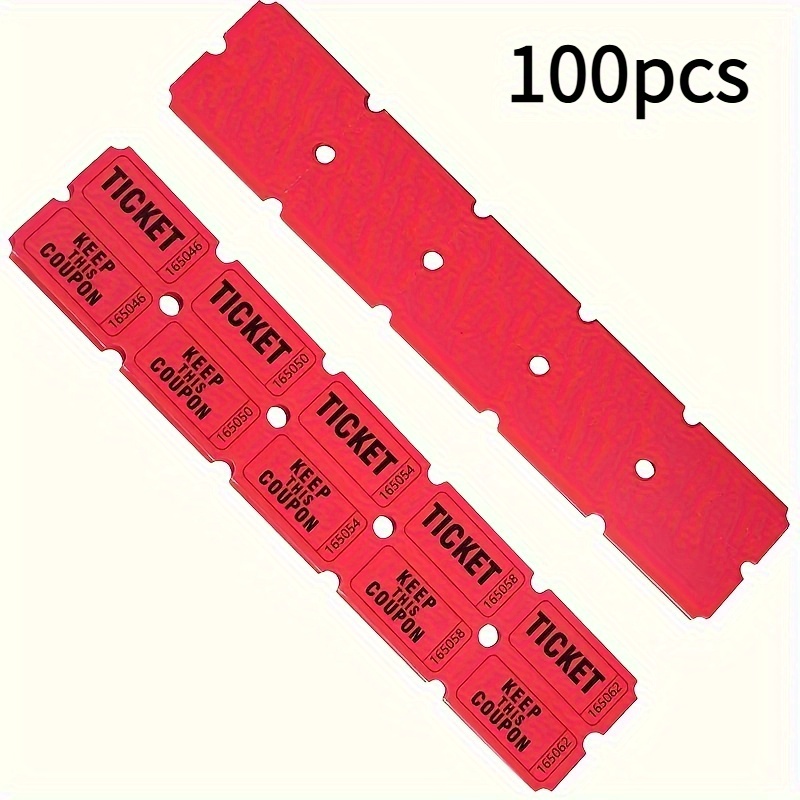 TEMU A Containing 100 Party Supplies, Event Tickets, Carnival Tickets, Vouchers, Suitable For Activities, Entry, Classroom Rewards, Raffles, And