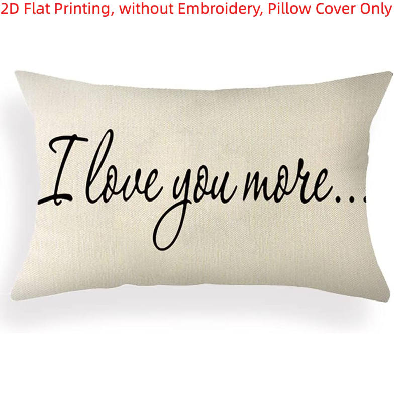 TEMU 2d Flat - 1pc, 2d Flat Printing, Pillow Covers With 'i ' Quote, Decorative Cushion Cases, Single-sided Printing, Without Embroidery, Pillow