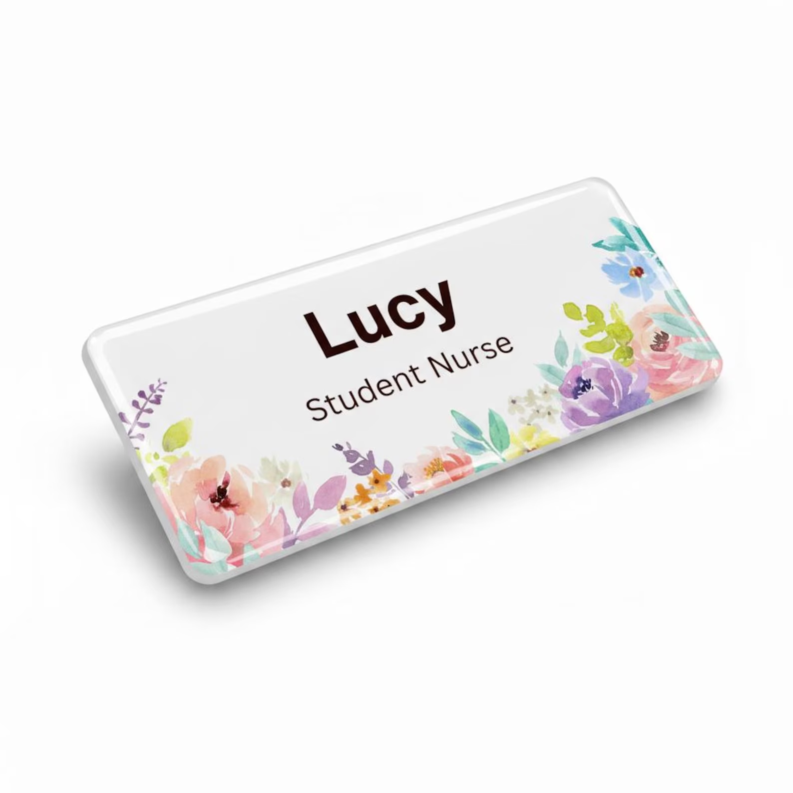 TEMU Épingles porte-badge nominatives personnalisées avec dos à épingle - Badges d'identification personnalisés pour infirmiers et médecins, adaptés