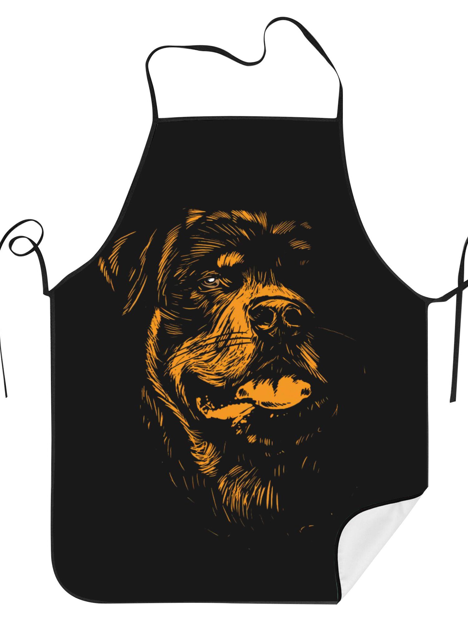 Delantal divertido para amantes de los perros Rottweiler, diseño único, para cocinar y restaurante, estampado para hombres y mujeres, lavable a máquina