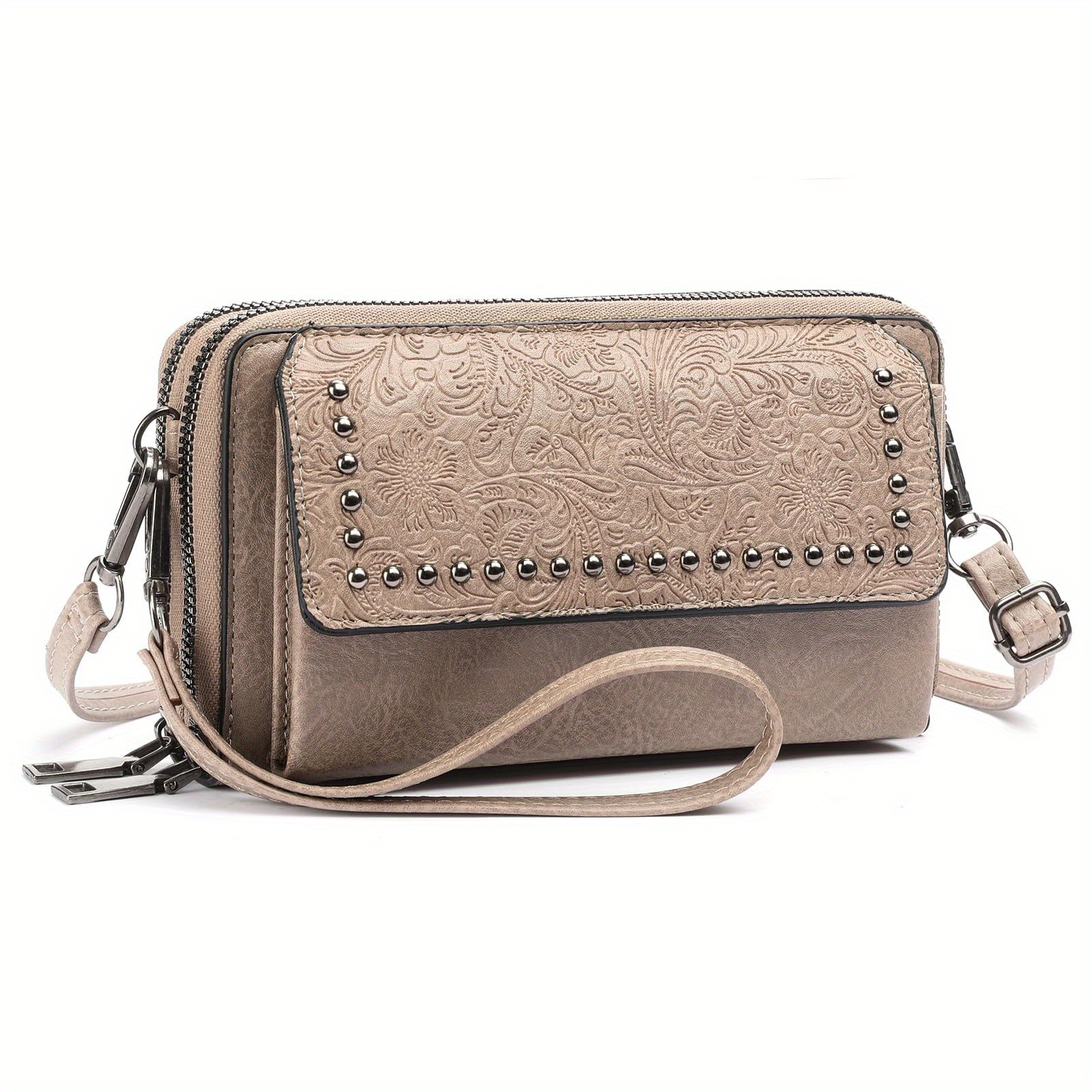 Image of [wristlet Wallet] Crossbody Bag Wristlet Wallets For Women | Mini Purse With 15 Card Slots, Anti-theft Crossbody Bag, Card Holder, Cell Phone Organizer | Options, Women's Wallet With Window
