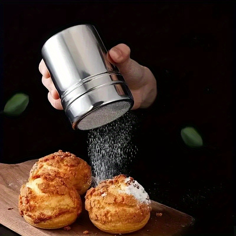 Shaker à Poudre En Acier Inoxydable - Tamis Fin Pour Sucre Glace, Cacao, Café - Avec Couvercle - Entretien Facile - Parfait Pâtisserie Et Décoration