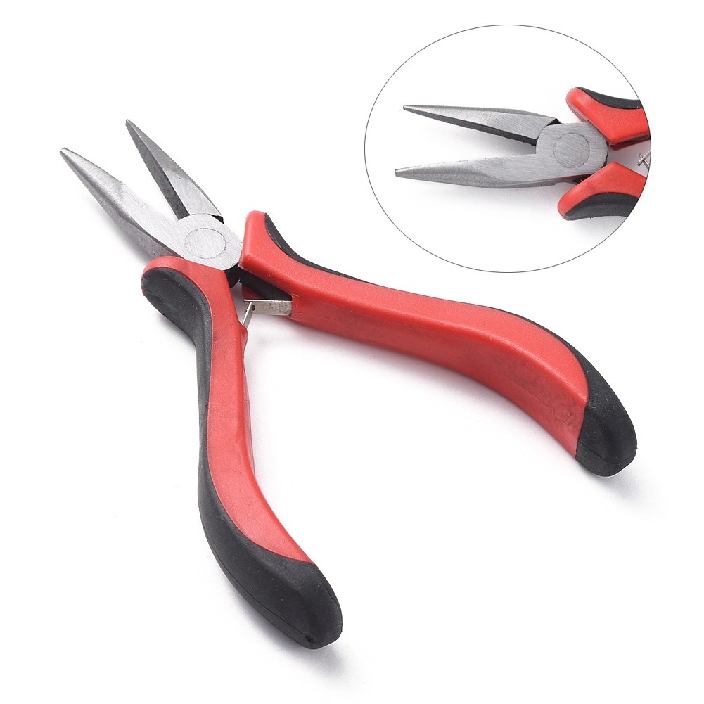 TEMU 1pc Of Carbon Steel Jewelry Pliers, Small Needle-nose Pliers, Polishing, 130mm, Suitable For Jewelry Creation Projects, Handmade Craft Materials