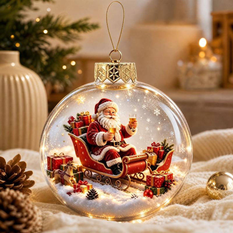 Image of Christmas Story Ornament Ball Mini Holiday Scene Christmas Tree Hanging Decoration Hang On The Christmas Tree Window Hooks Or The Mantelpiece
