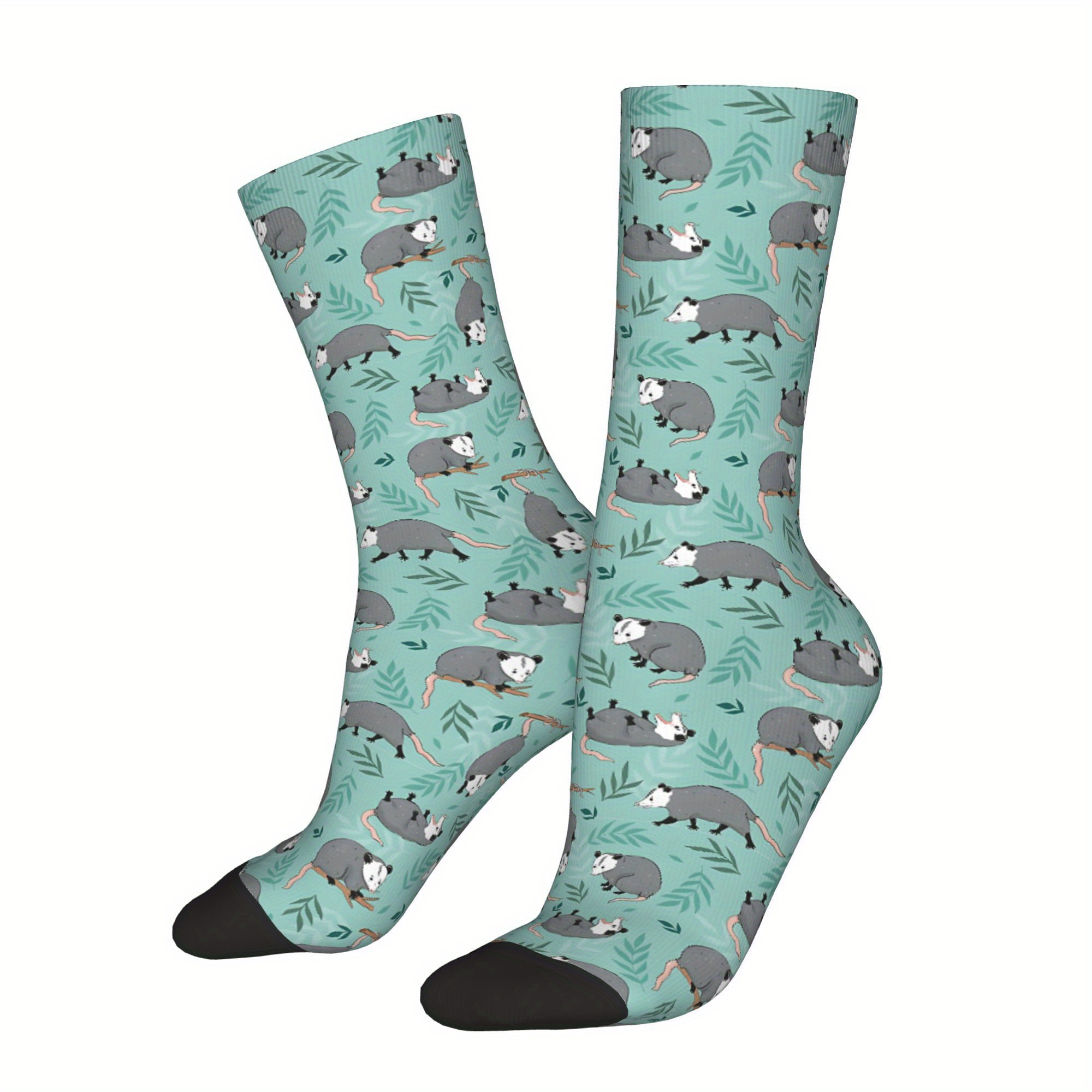 

Men's Novelty Possum & Leaves 3d Socks - Breathable,