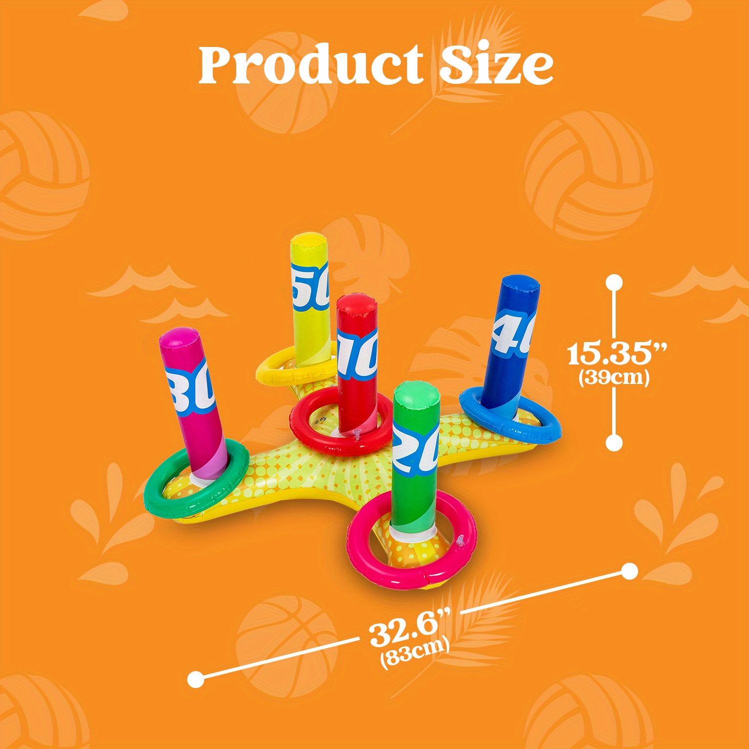 2 Sets Inflatable Pool Toss Game Combo Set Includes Ring Toss & Corn-Toss Game Floating Swimming Pool Party Games & Activities for Kids Adults Summer Party Fun