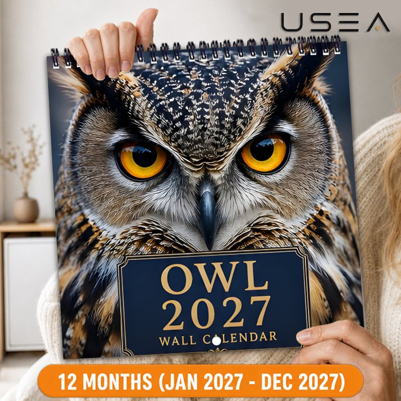 TEMU Calendriers Muraux 2027, Organisateur Annuel 12 Mois, Calendrier Suspendu Thème Majestueux avec Reliure Spirale à Double Fil, Grands Blocs ,