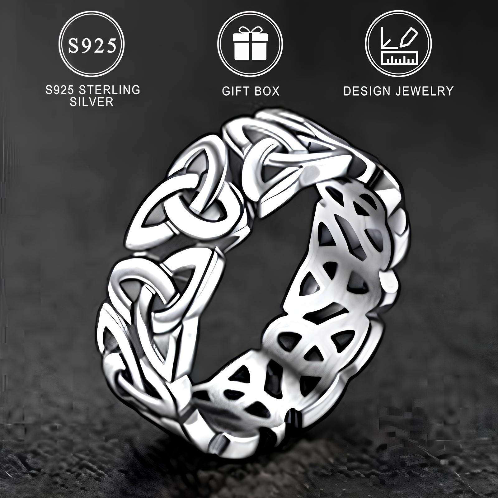 

Elegant Knot 925 Sterling Silver Ring - , Silver Plated, & Long-, Ideal Gift For Women And , Valentine's Day, Parties, And