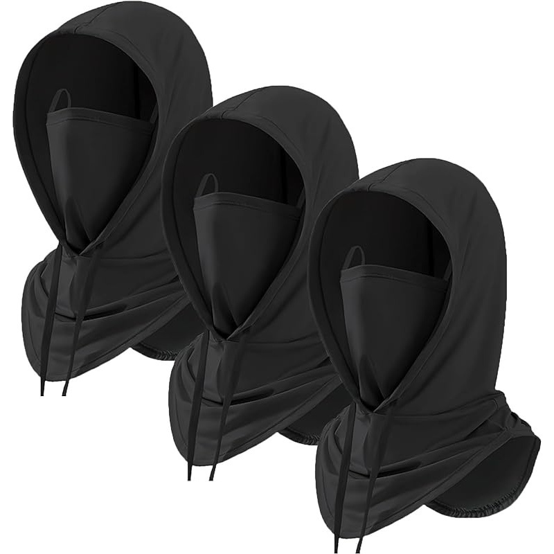 TEMU Lot de 3 Balaclavas d'été, bonnet de soleil respirant, masque intégral pour , couvre-visage pour hommes, femmes, moto, cyclisme, pêche, Noël