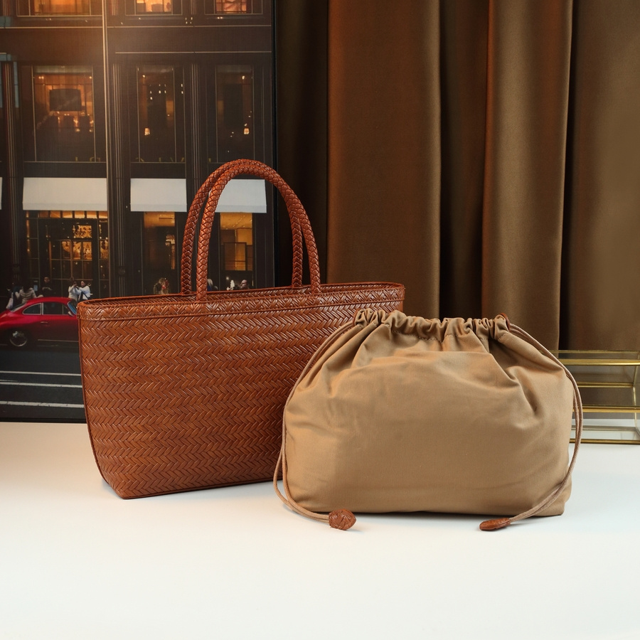 Coffee Brown Large Tote Bag styled 8