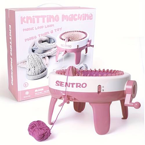 needle hand knitting machine set designed for making scarves hats sweaters and socks is perfect for adults and knitting enthusiasts and with yarn in colors