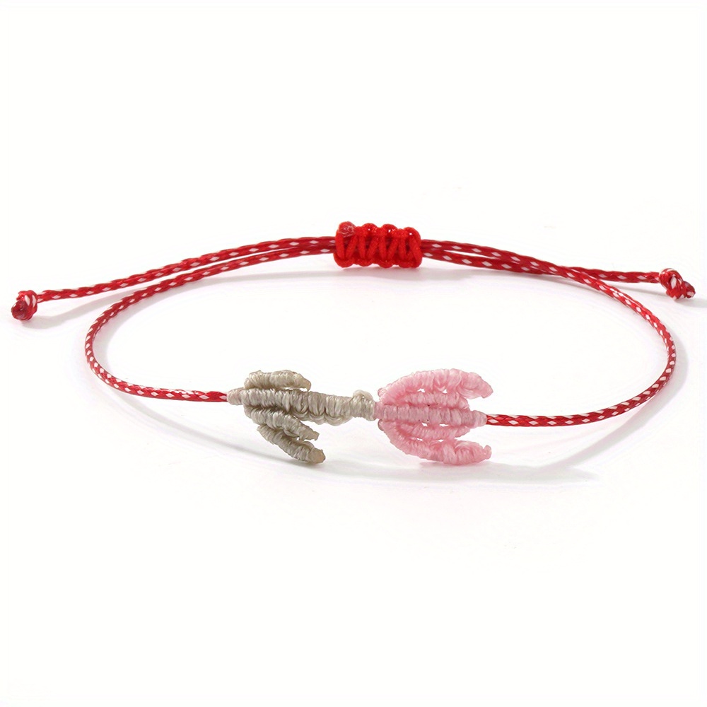 Handwoven Tulip Charm Bracelet - Adjustable Beaded Summer Jewelry