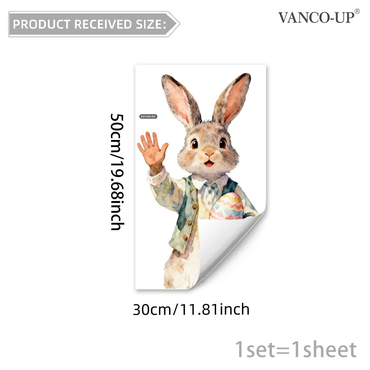 And Summer Themed Rabbit Window Sticker (30*50cm), Electrostatic Adsorption For Festive Decoration And Of Glass Windows.