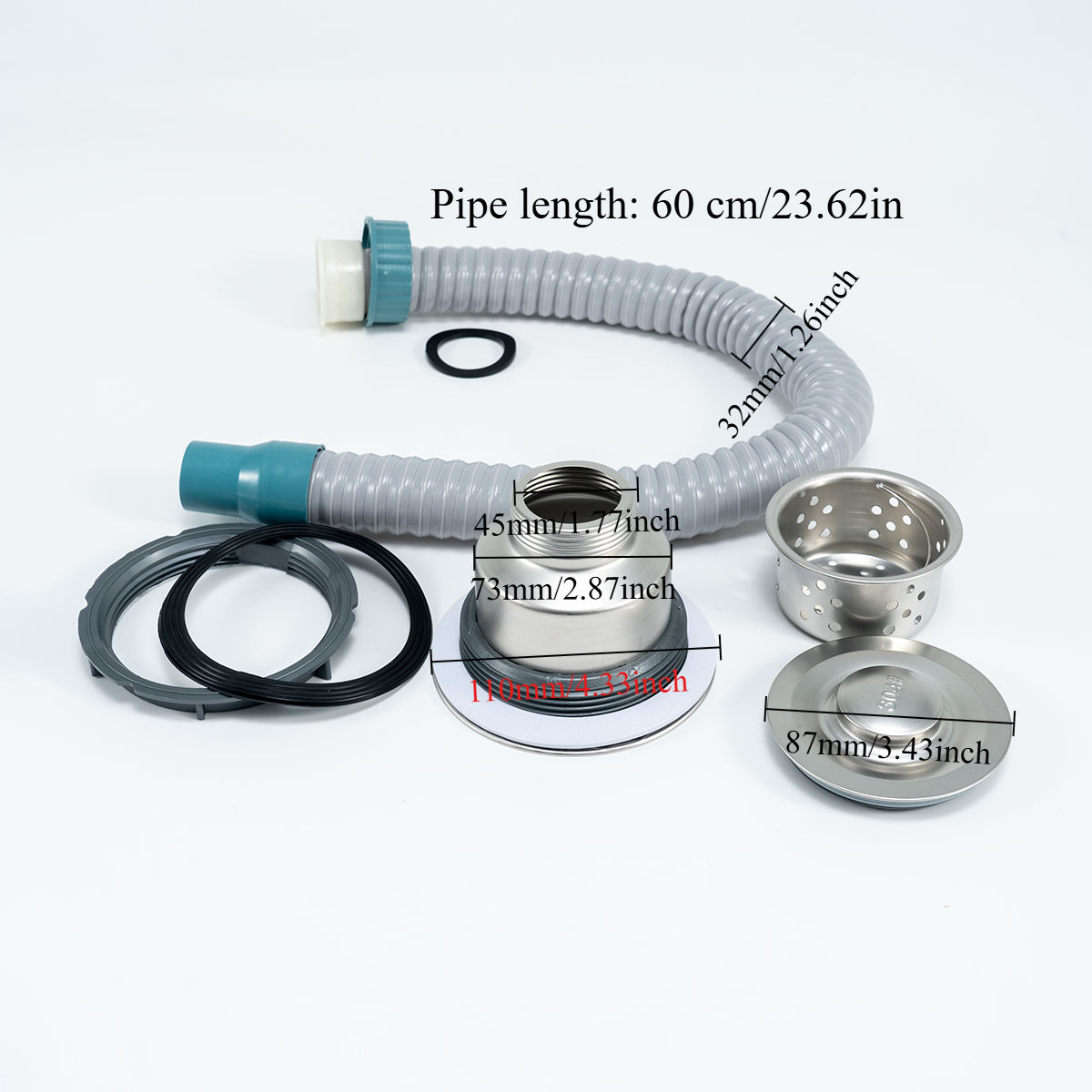 Universal Single-hole Sink Drain Kit - Fits Kitchen, Laundry And Utility Sinks, Leak-resistant, Easy Setup