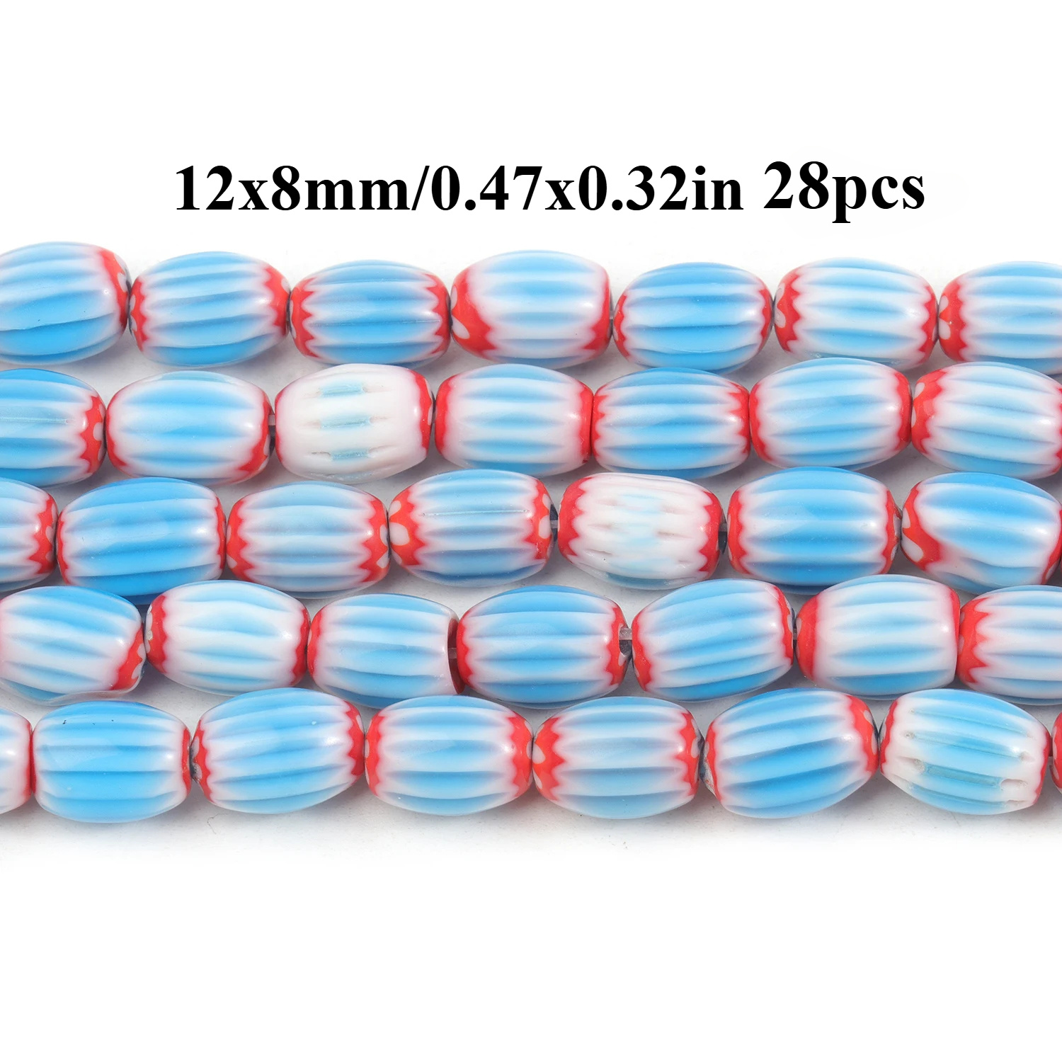 TEMU Perles longues de tube bleues avec extrémité en verre de lampe, parfaites pour les de bijoux . Ces perles , mesurant 12X8Mm, de superbes cadeaux