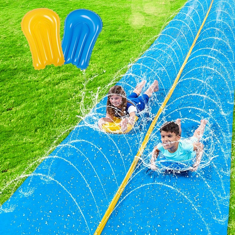 JOYFY Huge Water Slide, 30ft X 6ft Heavy Duty Lawn Water Slip And Slide With Built-in Sprinkler And 2 Slip Inflatable Boards For Kids Adults Party Summer Yard Lawn Outdoor Party Games & Activities