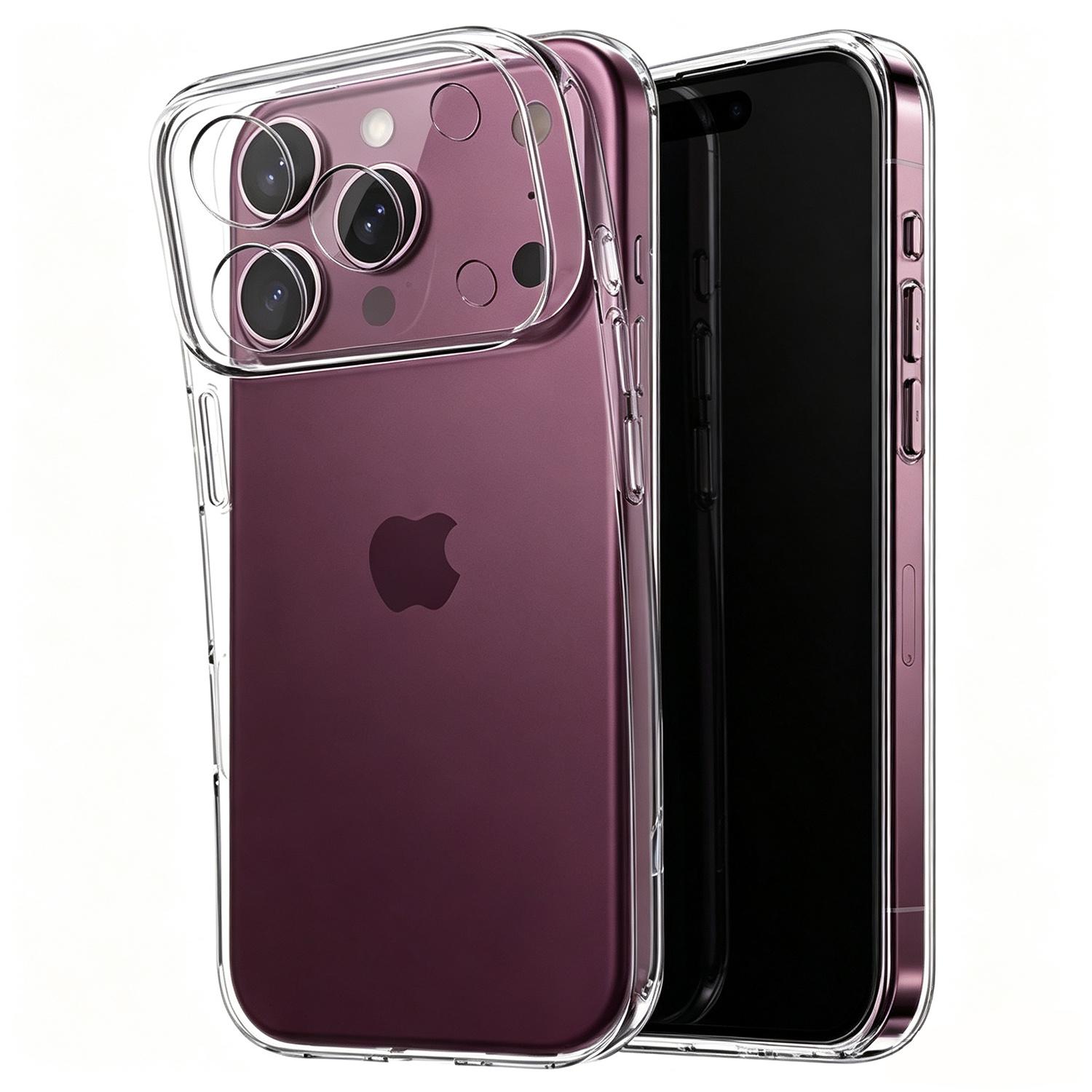 TEMU Чохол для телефону - Чохол для телефону: Ультратонкі чохли для Iphone 18 Pro Max 18 17 16 15 14 13 12 11 Pro 17 Air 16E Прозора накладка