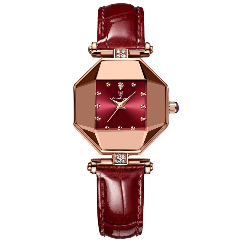 TEMU An Easy-to-use, Completely Automatic Mechanical Designed For Women, Showcasing A Stylish Rhinestone Pattern And A Calendar Feature. Battery .