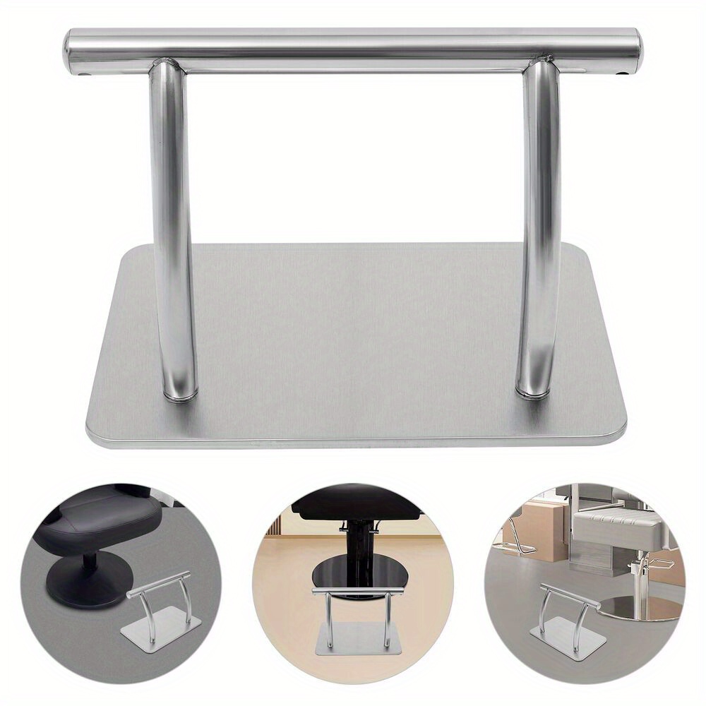 TEMU Professional Stainless Steel Hairdresser Salon Footrest Adjustable Height Stool For Barber Chair Comfortable Foot Support