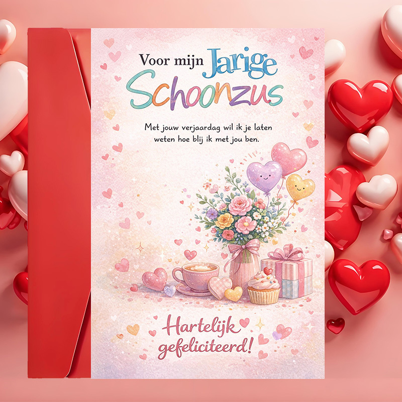 TEMU 2pcs: 1 Card And 1 Envelope, Birthday Greeting Card With Flowers, Balloons, And Gifts | Perfect For Celebrating Your ' Day, Paper Material,