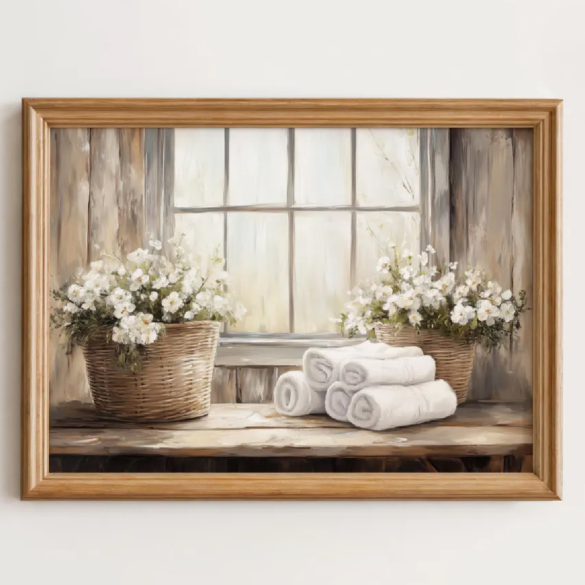 TEMU 1pc Frameless Vertical Chinese Pastoral Wall Art Poster - Vintage Rural Canvas Painting Suitable For Bathroom, Toilet, - Minimalist Ink Decor,