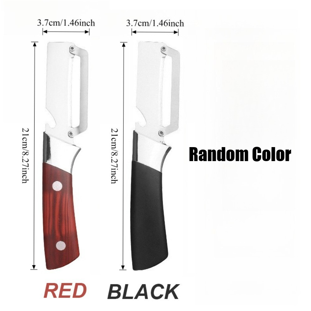 E-shop 2-in-1 Gemüseschäler aus Edelstahl mit Flaschenöffner - Multifunktionales Küchengerät, müheloses Schälen für Obst, Gemüse, Kartoffel, Karotte, ,