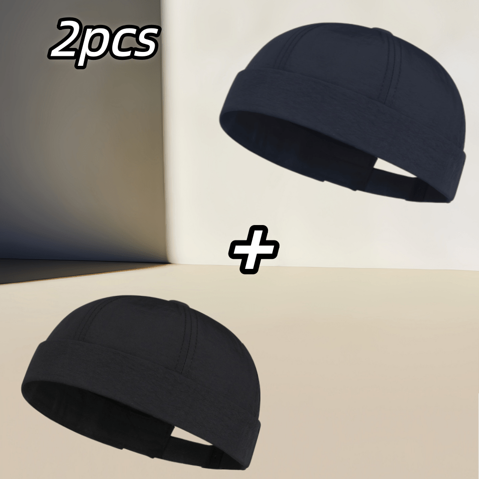 TEMU 2pcs Quick Drying Breathable Fishing Hat Thin Brimless Men's And Women's Hats Watermelon Hats Trendy Men's, Unisex Headgear | Minimalist Cap |
