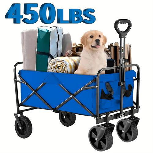 carriage foldable wheeled cart heavy duty utility cart for groceries sports gardening shopping and camping s portable folding cart
