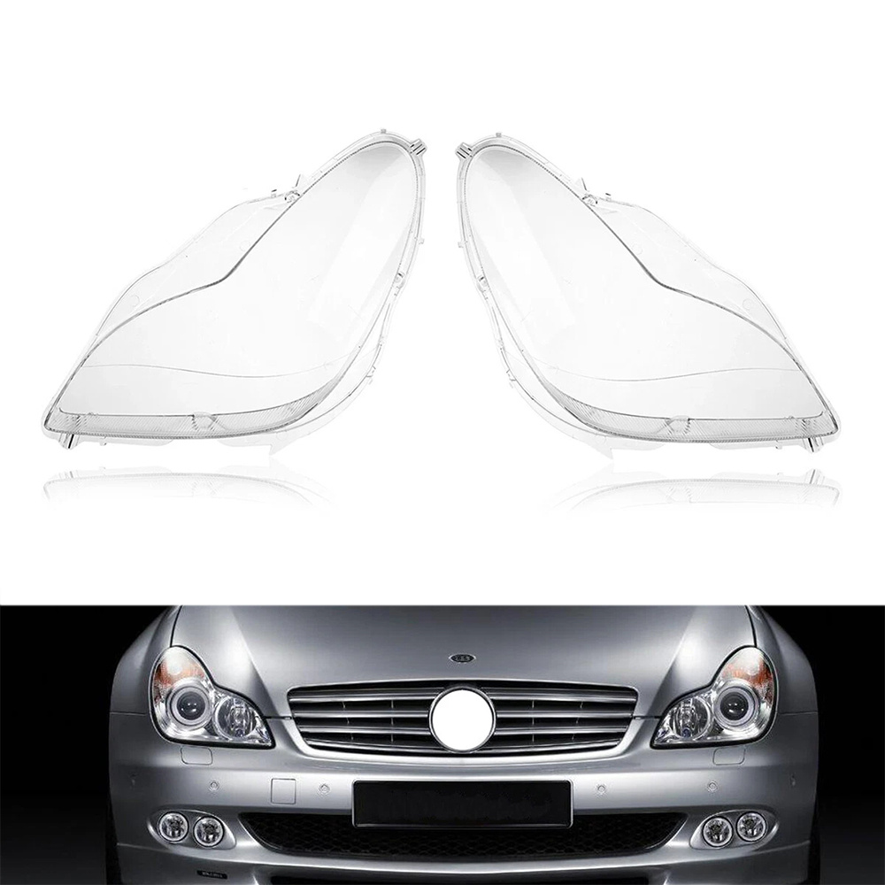 Image of 2pcs Pair Headlight Lens Cover For Mercedes W219 Cls 2006-2011, /500/550, Oe A2198202961+a2198203061, Pc