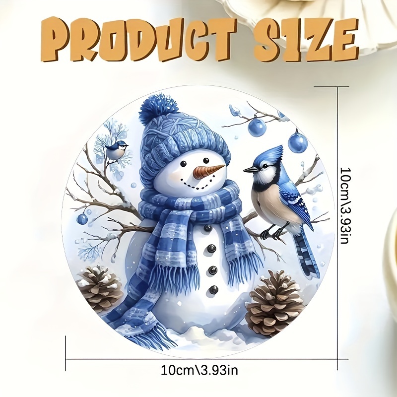 TEMU 6pcs Cute Snowman Wooden Coasters, Suitable For Home Tea Cups, Drink Cups, Scene Decoration For Festive Room Decor, Themed Party Decoration,