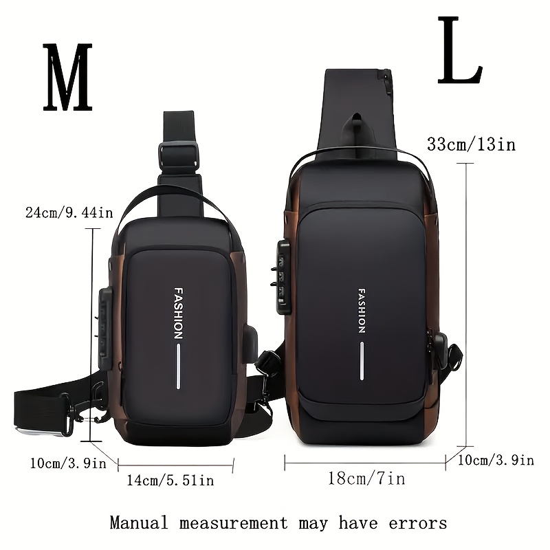 Anti-Theft Motorcycle Backpack with Lock, Convertible Crossbody Bag, Zipper Closure & Anti-Theft Compartment, Adjustable Shoulder Strap - Suitable for Commuting, Travel, Motorcycling - Large/Small Size Options - Men's Secure Motorcycle Crossbody Bag 6 Anti-Theft Motorcycle Backpack with Lock, Convertible Crossbody Bag, Zipper Closure & Anti-Theft Compartment, Adjustable Shoulder Strap - Suitable for Commuting, Travel, Motorcycling - Large/Small Size Options - Men's Secure Motorcycle Crossbody Bag - Image 6