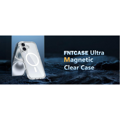 for iPhone 16/15/14/13/12/11 Case: Clear Magnetic Drop Protection Anti-Yellowing Slim Case - Rugged Shockproof Protective Transparent Cell Phone Cover (Clear)