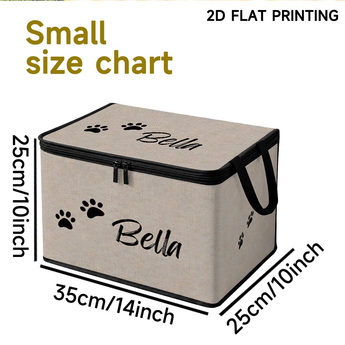 TEMU 1pc Minimalist Custom Storage Box, Custom Letter Pet: Organizer Handle Storage Box, Multifunctional Foldable Lidded Clothing Storage Box, With
