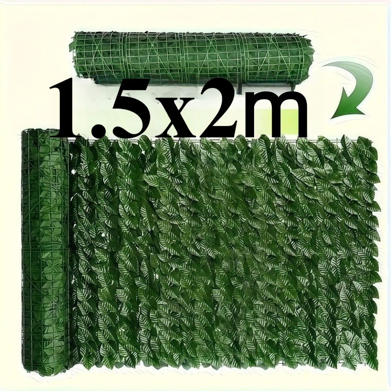TEMU 1pc Super-large Artificial Ivy Privacy Decorative Fences (including 100 Fixing Belts), Outdoor Simulated , Home Decoration, Meeting Room/office