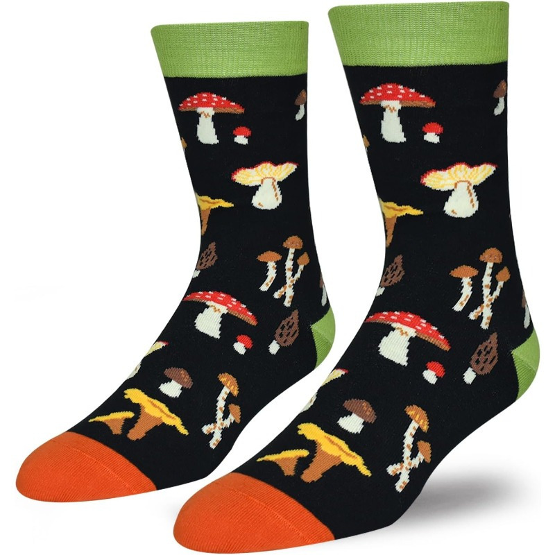 Image of 1 Pair Skateboard Hip Hop Funny Harajuku Hip Mushroom Letter Printed Fashion Socks Gift New Novelty