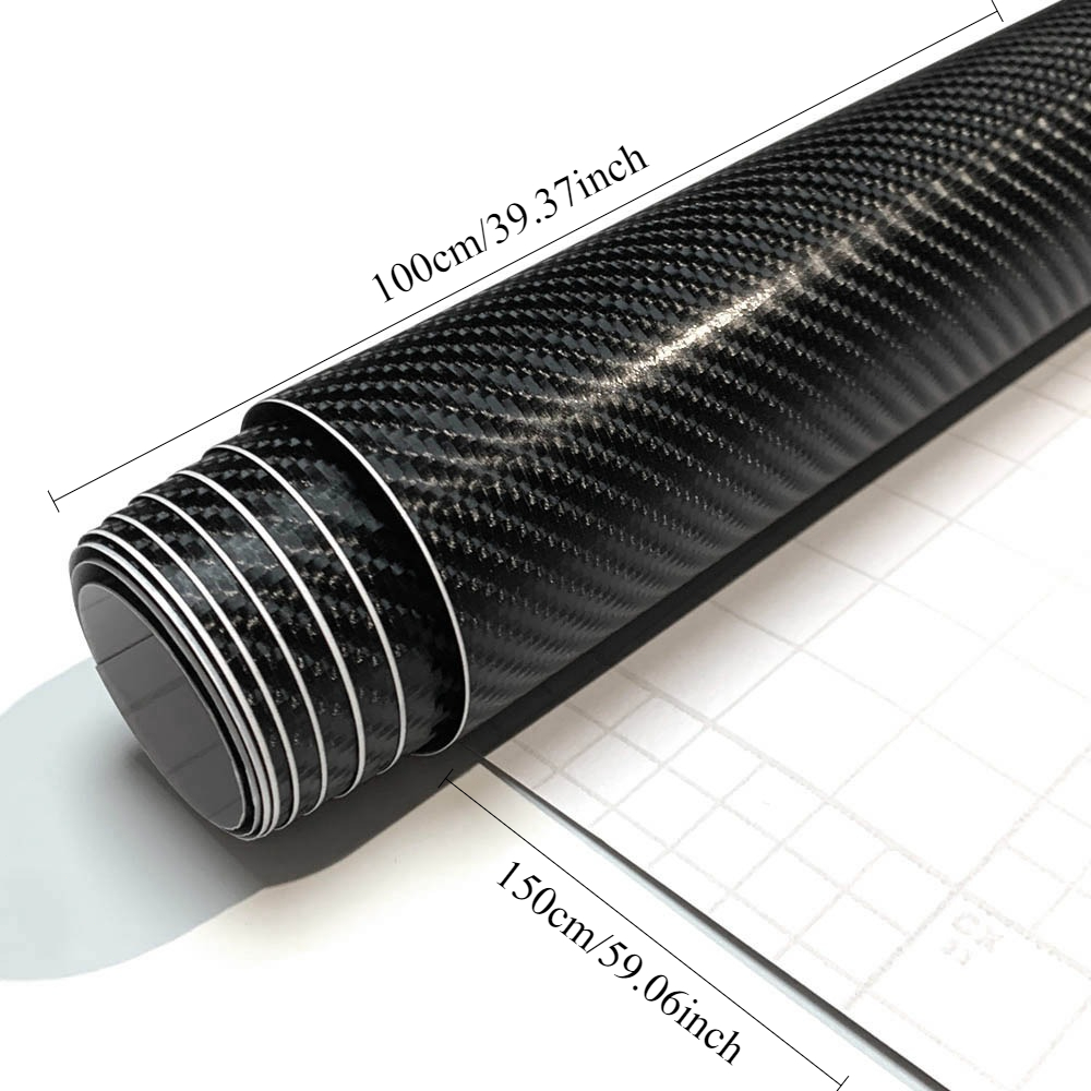 E-shop 39.37X118.11 Zoll 4D Carbon Fiber Vinyl Folie, Auto Folierung mit Luftentladungskanälen, Selbstklebende PVC Folie für Auto Motorhaube/