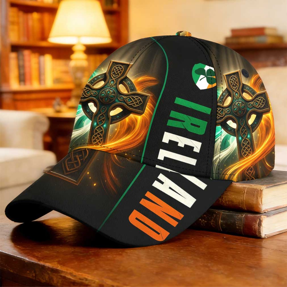 TEMU 1pc Celtic Cross Ireland Pride Baseball Cap Lightweight Full Print Pattern Gym Gift For Mom Outdoor Sports Breathable Lightweight Birthday Gift