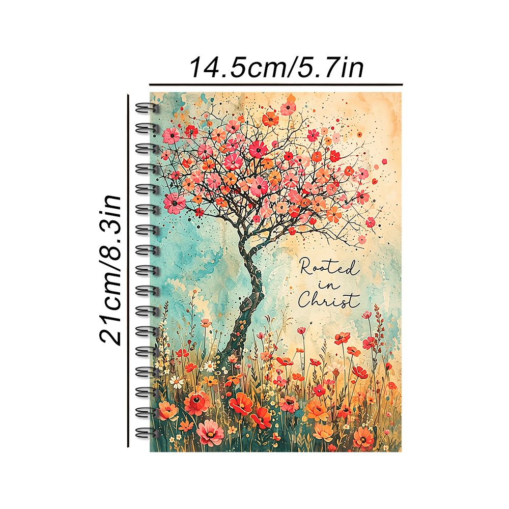TEMU 1pc, Watercolor , Spiral Notebook, In Quote, Durable Binding, 5.7x8.3in, Daily Journaling And Notes, 60 Pages () Christian Gift For Women