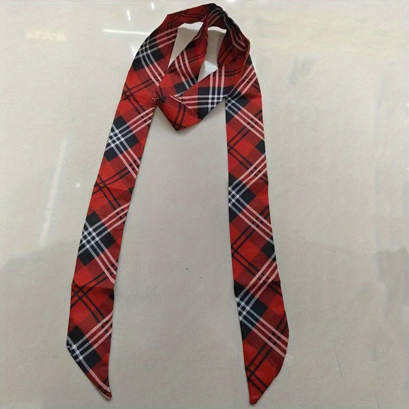 TEMU 1pc British Style Ultra-long Red Yellow Women's Fashion Hair Band, Jeans Decoration Tassel, Ponytail Tie Bag Handle Bow Decor Band, Braiding