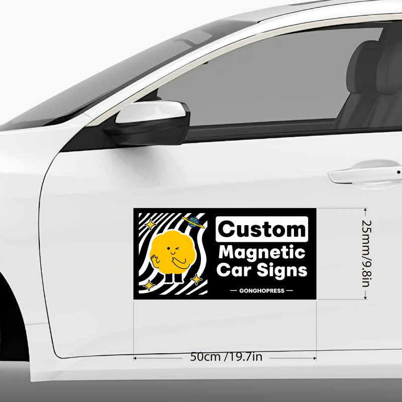 TEMU Personalized Magnetic Car Stickers, Removable Waterproof Soft Magnet, Suitable For Vehicles, Trucks And Metal Surfaces