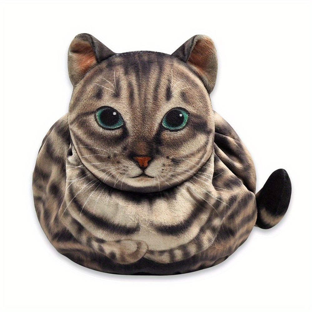 TEMU 1 Polyester Cat-shaped Makeup Bag| Cute Travel Storage Bag With Drawstring Closure| Large Capacity Storage Bag For Cosmetics And Accessories