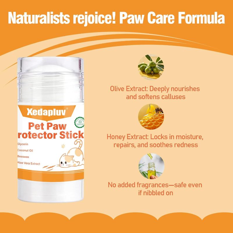 Balm with Coconut Dogs and Cats, Repairing, Soothing, and Moisturizing, Gentle Ingredients, Dry, Chapped Noses or Hoof Pads, Versatile Application
